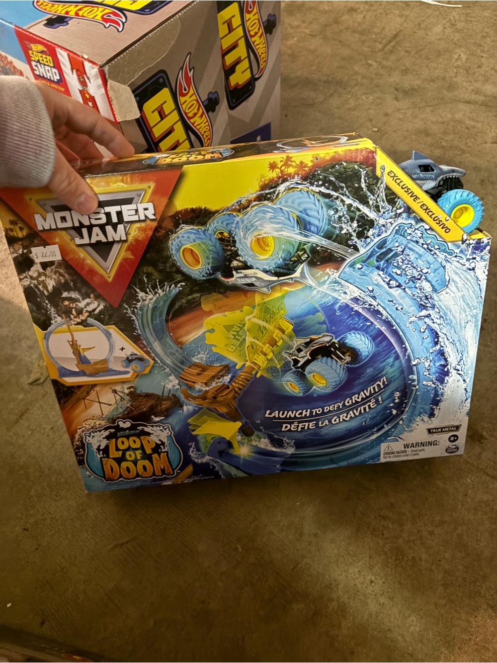 Nwt monster jam Loop of Doom Blue Monster Truck Playset